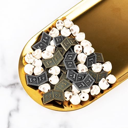 LAMJAM 40 PCS Metal Buff MTG Counters Tokens Plus +1/+1 Life Token Dice Counters for MTG Magic Card Gaming Accessories - Image 3