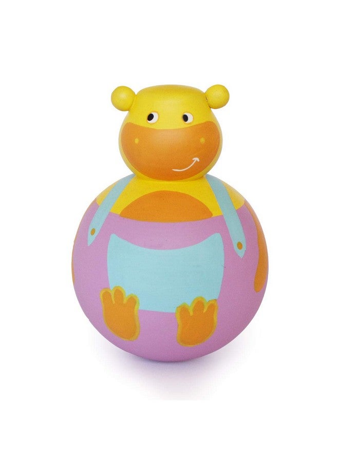 Shumee Wooden Wobbly Roly Poly Toy- Hippo (1 Years+) | Multicolor | 100% Natural | Non-Toxic | Child Safe Paints | No Plastic | No Batteries | Sensory Toy - Image 1
