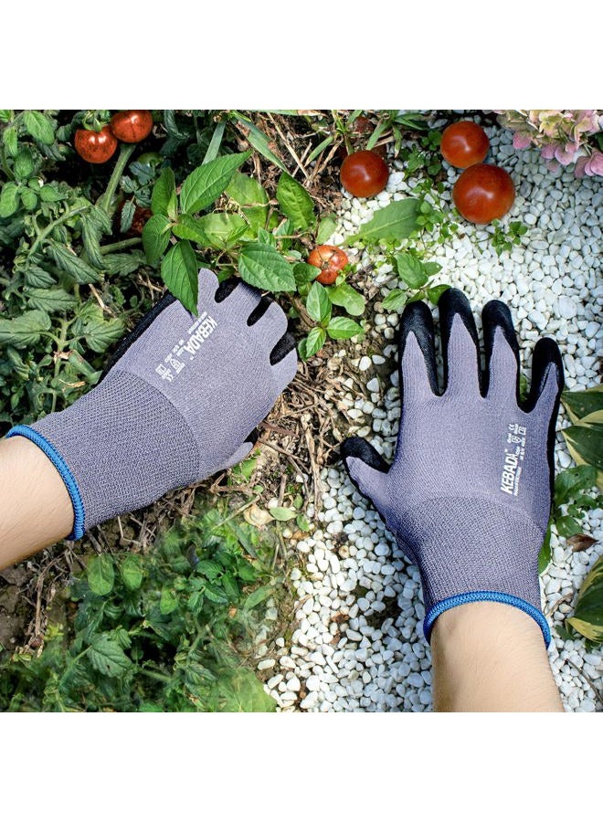 Kebada W5 Work Gloves for Men and Women, Nitrile Coated Safety Protective Gloves with Grip, Ideal for Gardening, Warehouse, Mechanic, Light Duty Construction Work,12 Pairs, XL (Made in Vietnam) - Image 5
