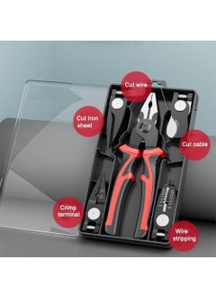 Paghadi PAGHADI 5 Pcs Pliers Set 5 in 1 Pliers Tool Set with Linesman Pliers Wire Stripper Sheet Metal Shear Diagonal Plier and Cutting Plier Plier Tools for Trimming and Cutting Wires Cables and Rubber  - Image 4