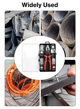 Paghadi PAGHADI 5 Pcs Pliers Set 5 in 1 Pliers Tool Set with Linesman Pliers Wire Stripper Sheet Metal Shear Diagonal Plier and Cutting Plier Plier Tools for Trimming and Cutting Wires Cables and Rubber  - Image 3