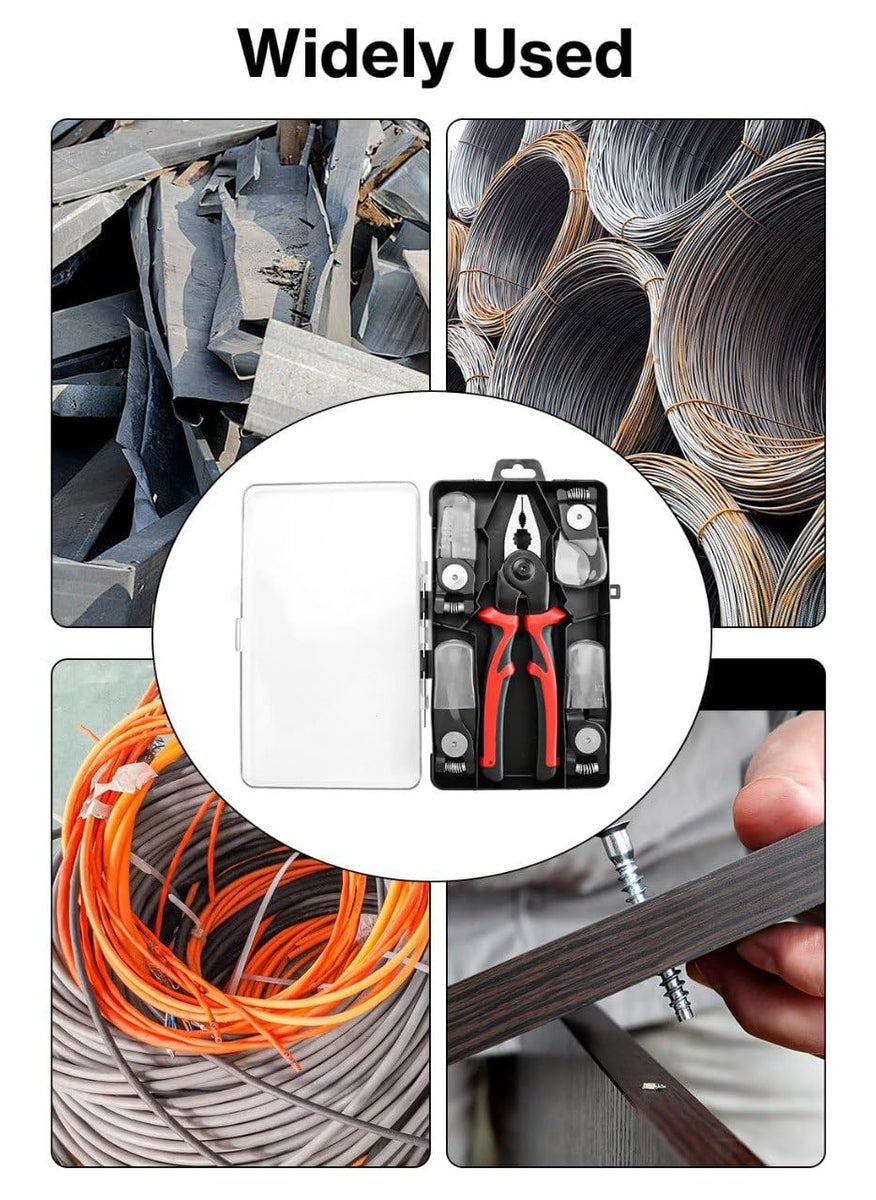 Paghadi - PAGHADI 5 Pcs Pliers Set 5 in 1 Pliers Tool Set with Linesman Pliers Wire Stripper Sheet Metal Shear Diagonal Plier and Cutting Plier Plier Tools for Trimming and Cutting Wires Cables and Rubber - Image 1