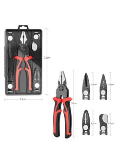 Paghadi PAGHADI 5 Pcs Pliers Set 5 in 1 Pliers Tool Set with Linesman Pliers Wire Stripper Sheet Metal Shear Diagonal Plier and Cutting Plier Plier Tools for Trimming and Cutting Wires Cables and Rubber  - Image 2