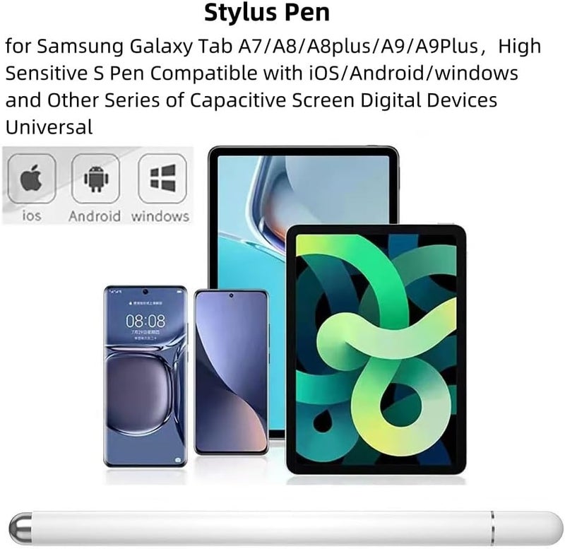 Bimahoo 2Pcs Stylus Pen For Samsung Galaxy Tab A7/A8/A8Plus/A9/A9Plus,S Pen Compatible With Ios/Android/Windows And Other Series Of Capacitive Screen Digital Devices (White) - Image 3