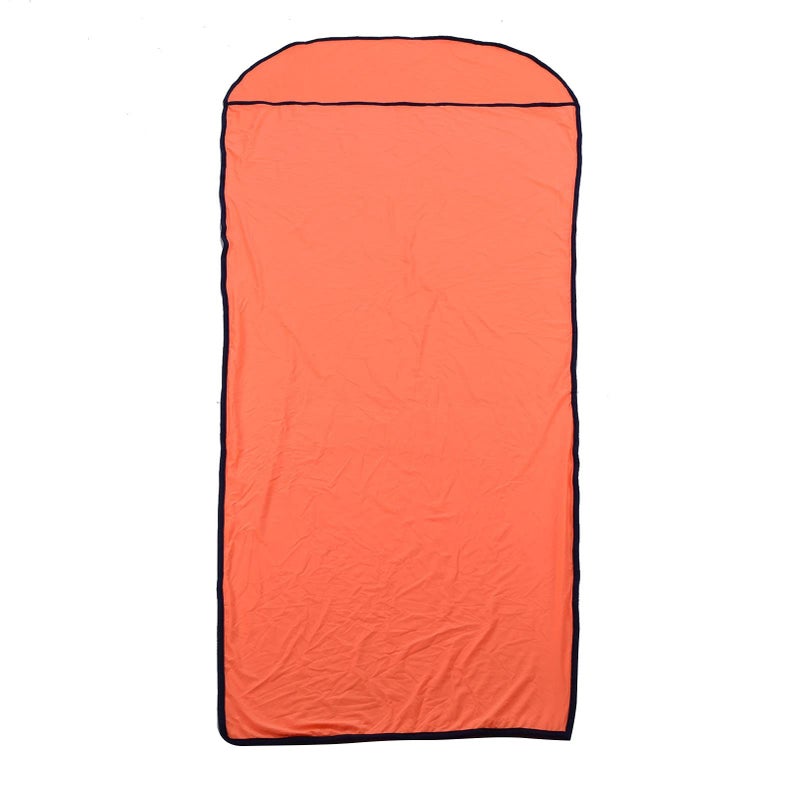 Orange Fleece Sleeping Bag Liner Ultralight Soft for Camping Travel - Image 2