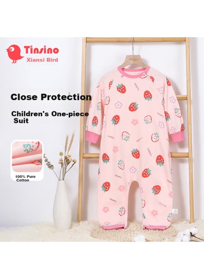 Tinsino Kids One-piece Pajamas Baby Romper Boys And Girls Homewear Toddler Clothing Colorful Letters - Image 1