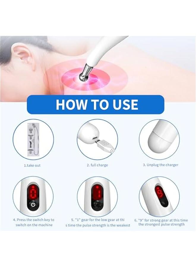 Loquat 5-in-1 Electronic Acupuncture Pen for Pain Relief Therapy - USB Meridian Energy Pulse Massager as Gifts for Men  Women - Image 3