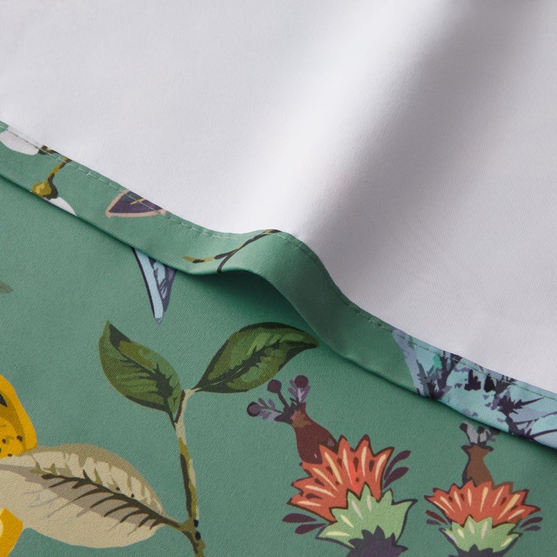 Topfinel Sage Green Blackout Valance Curtains 18 Inch Length Farmhouse Rustic Hummingbird Lemon Printed Grommet Home Fashion Valance for Kitchen Bathroom  Energy Saving Grommet Half Window Set of 2 - Image 5