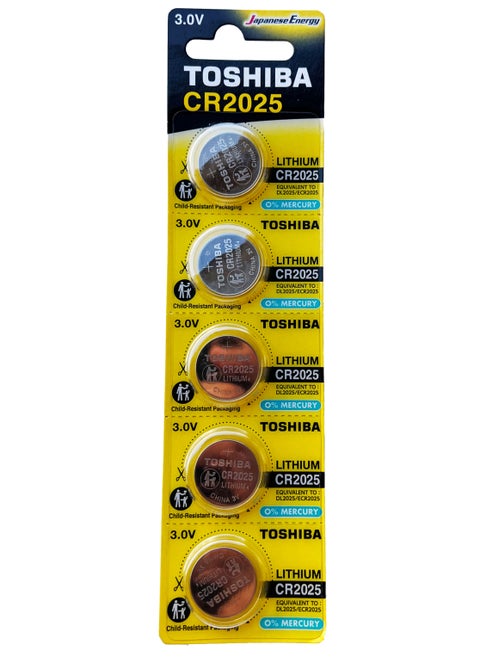 5 Pieces CR2025 Lithium Coin Cell Battery 3.0V