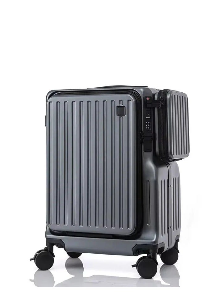 Skycare Airline-Approved PC Carry-On Luggage - Lightweight Hardside Spinner Suitcase with TSA Lock, USB Charging, Front Pocket, and Cup Holder - Image 1