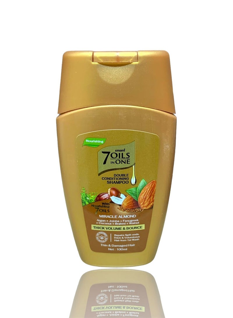 emami 7 Oils In One Double Conditioning Shampoo - Miracle Almond - 100ml 