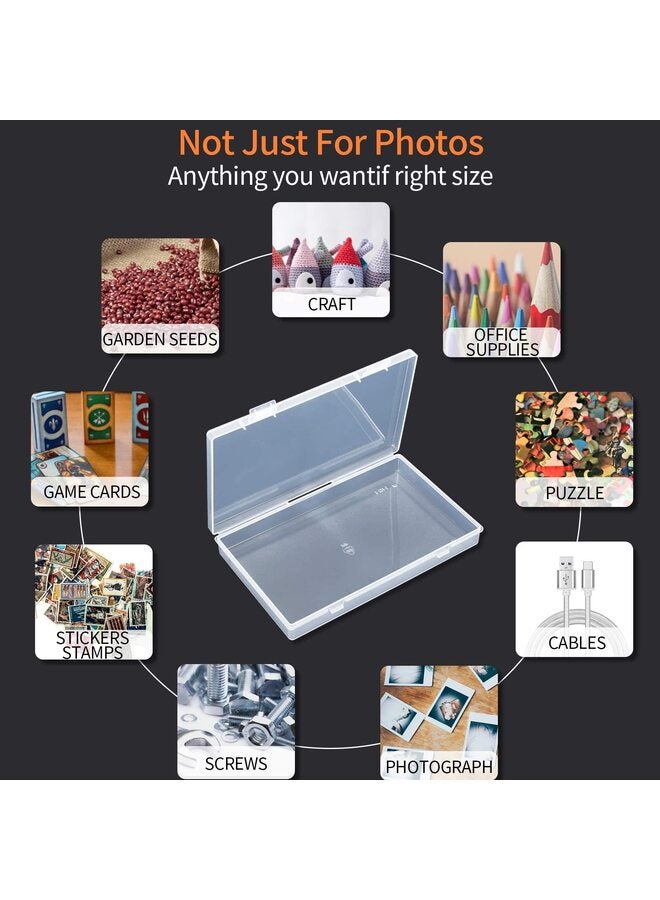 Photo Storage Box Organizer Acid-Free Photo Keeper Storage Case, Plastic Craft Storage Box for Stickers Stamps Seeds (Clear, 18 Boxes) - Image 2