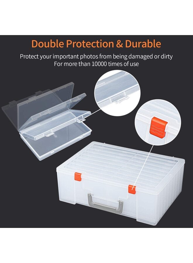 Photo Storage Box Organizer Acid-Free Photo Keeper Storage Case, Plastic Craft Storage Box for Stickers Stamps Seeds (Clear, 18 Boxes) - Image 3