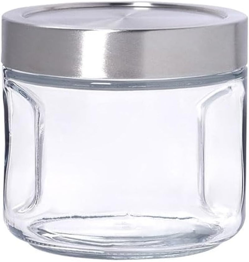 Anchor Hocking SecureLock Gripper Jar with Stainless Steel Lid, 1 Quart Capacity, Clear - Image 1