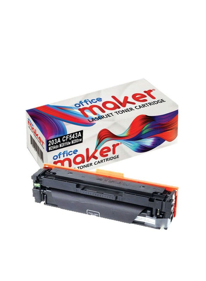 Office Maker 203A CF543A Laserjet Toner Cartridge for HP Printer Magenta - Image 1