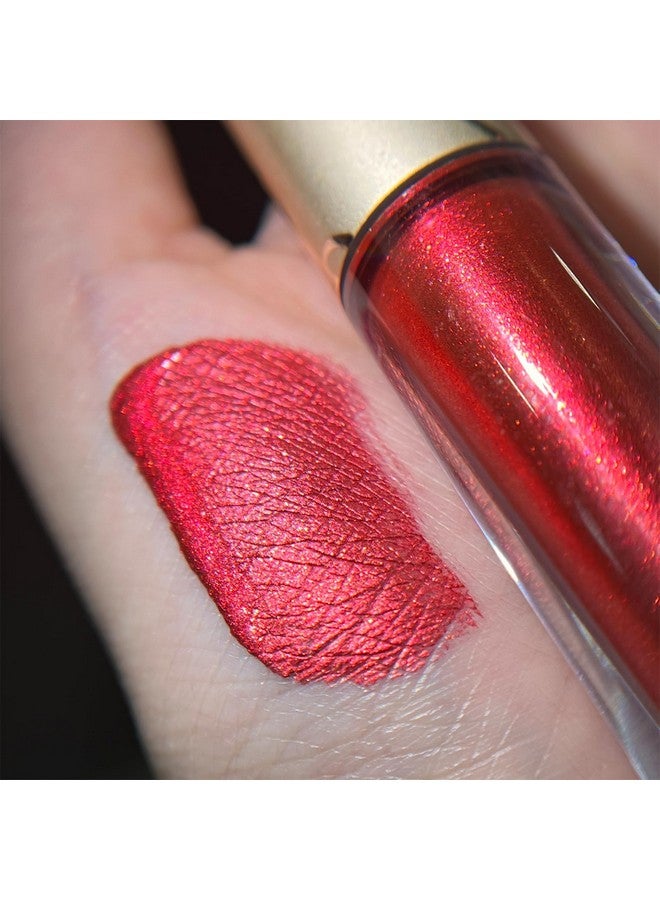 FOCALLURE Metallic Liquid Lipstick,Non Stick Cup Lip Gloss,High Impact Lip Color With Transfer-Proof Wear,Long Lasting & Waterproof Lipstick Makeup For Women,Rd02 Painkiller - Image 2