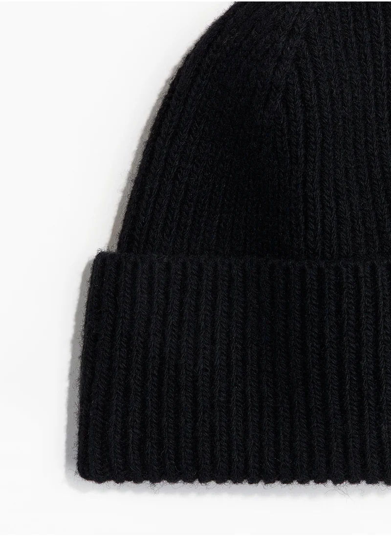 اتش اند ام Rib-Knit Wool-Blend Hat