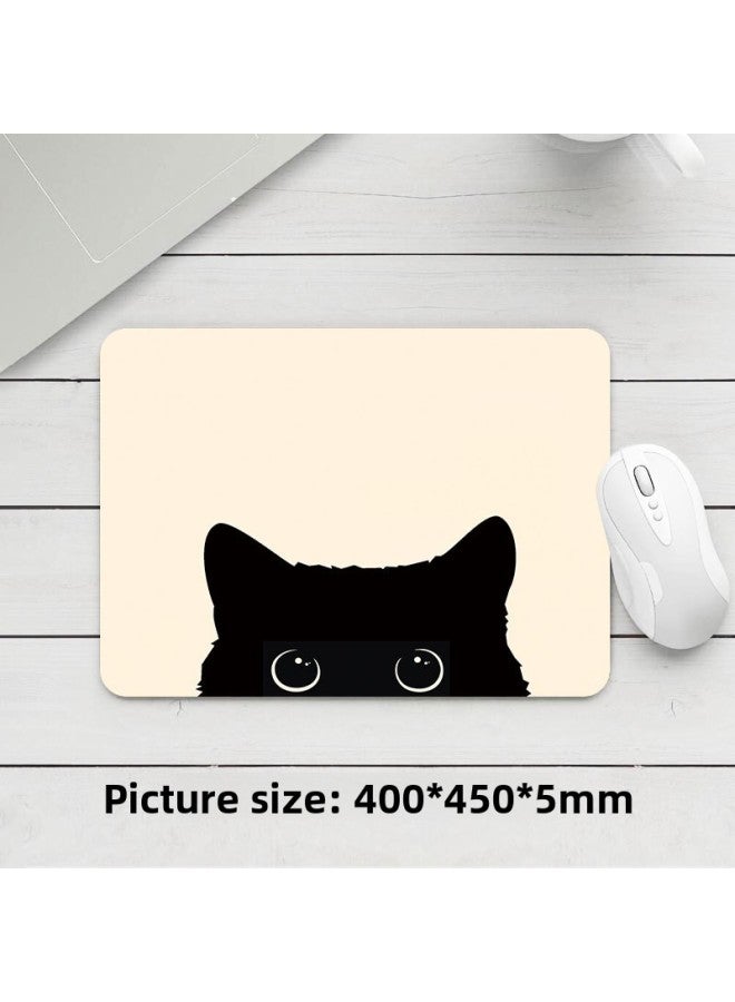 Black Cat Mouse Pad Small Size Office Mouse Pad Lock Edge Portable Notebook Special Mouse Pad Mouse Pad 