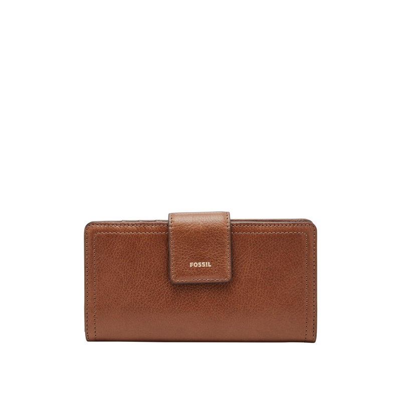 FOSSIL محفظة فوسيل النسائية لوغان الجلدية مع حجب RFID، بني (الموديل: SL7830200) - Image 1
