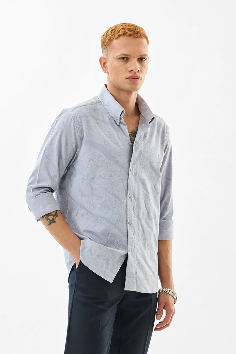 سنيتش قميص أزرق فاتح بنقوش ضيقة