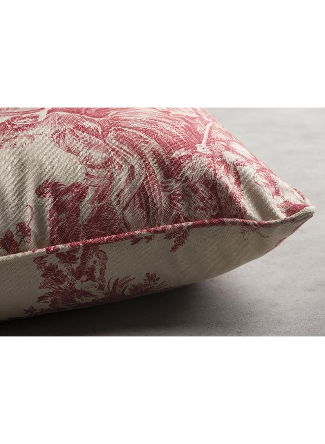Maison d' Hermine Maison d Hermine Decorative Pillow Covers 20x20 Inch Square 100 Cotton Throw Pillow Covers with Invisible Zipper Cushion Case for Living Room Couch Chair Sofas Bedroom Home The Miller  Red  - Image 3