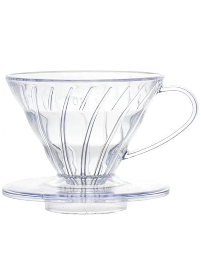 رانك  - قمع ترشيح وتقطير V60 بلاستك شفاف مقاس 01 - Image 1