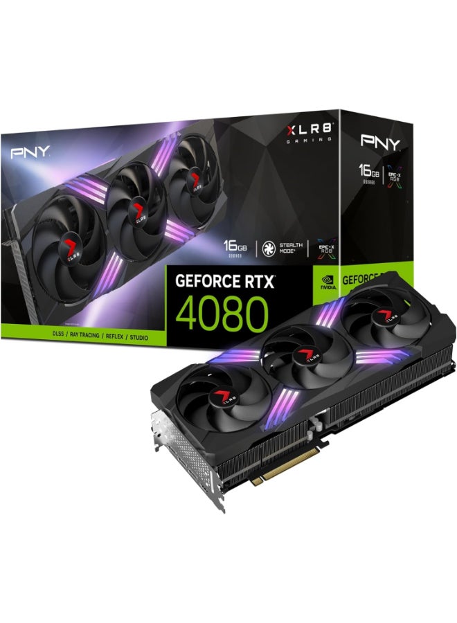 بي إن واي بطاقة الرسوميات GeForce RTX™ 4080 16GB XLR8 Gaming Verto Epic-X RGB™ ثلاث مراوح مع تقنية DLSS 3 - Image 1