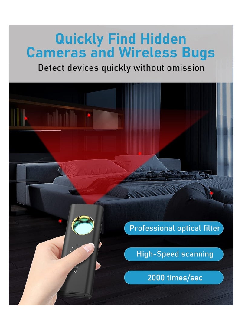 Portable Hidden Camera Detectors,GPS Tracker Detector,Anti Spy Wireless Signal Scanner,Listening Device Detector,6 Levels Sensitivity,36H Working Time Infrared Finder For Home Office Travel Car - Image 3