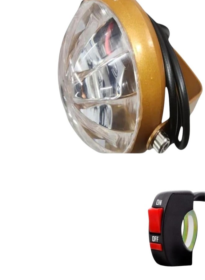 مصباح خلفي LED من BIKEBLOOM مع نمط ليزر مشع - ضوء تحذير خلفي أحمر للدراجات والسكوترات والدراجات النارية (غلاف ذهبي) - Image 2
