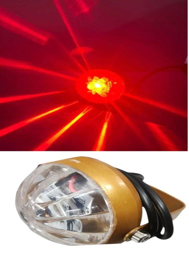 مصباح خلفي LED من BIKEBLOOM مع نمط ليزر مشع - ضوء تحذير خلفي أحمر للدراجات والسكوترات والدراجات النارية (غلاف ذهبي) - Image 4