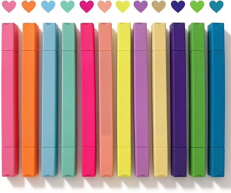 konket 12Pcs Bible Highlighters, Assorted Colors Pens No Bleed, Pastel highlighters Quick Dry, Aesthetic Cute Markers, for Bible Journaling Accessories School Supplies and Office (Macaron) - Image 1