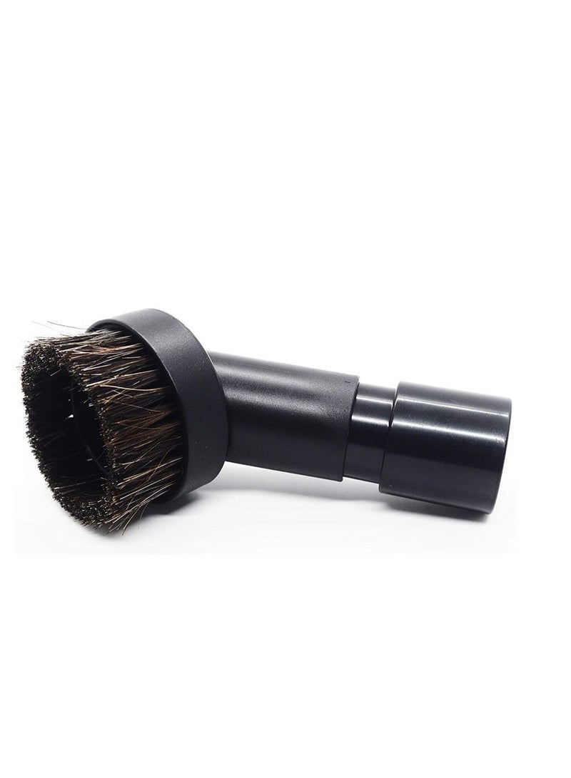 Horse Hair Round Dust Brush 1.25 25MM Cleaner Vacuum Attachment Soft Bristles Replacement with 1-1/4 to 1-3/8 Hose Adapter  - Image 3