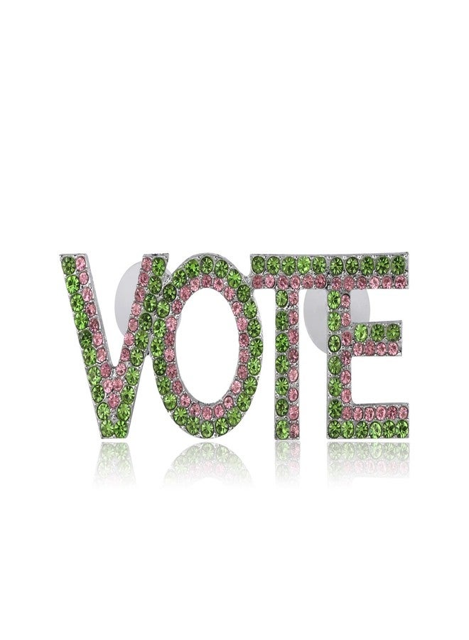 Zuo Bao Sorority Gift Pink Pearl Brooch Graduation Gifts Paraphernalia Charm Nature Pink Pearl Brooch for Women (VOTE-Green) - Image 1