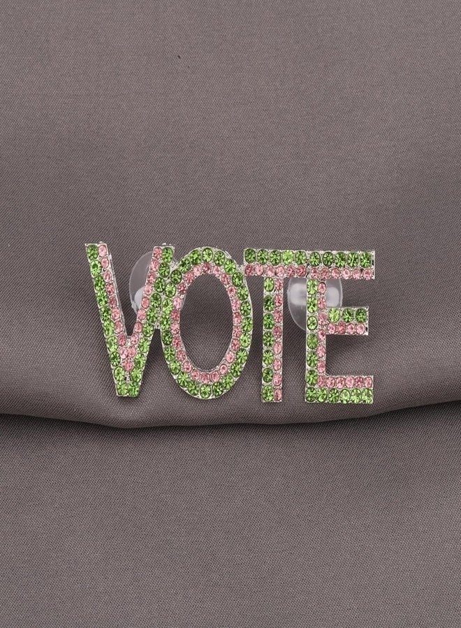 Zuo Bao Sorority Gift Pink Pearl Brooch Graduation Gifts Paraphernalia Charm Nature Pink Pearl Brooch for Women (VOTE-Green) - Image 4