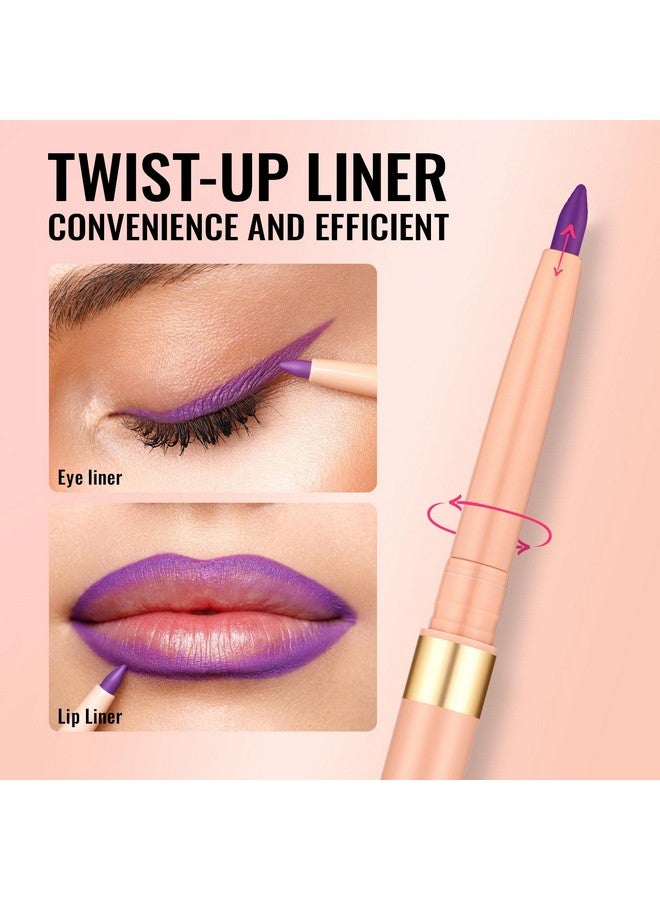 Oulac Oulac Matte Purple Lip Liner Pencil, Waterproof Retractable Lipliner Crayon, Smooth and Creamy Long Wearing Lip Makeup, Contour Your Lips, Vegan Beauty, 08 Well-dressed - Image 3