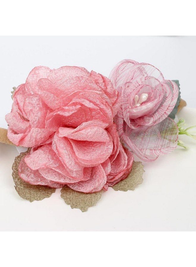 Toptim Baby Floral with Nylon Headbands for Newborn Girls Shower Photo (6 Colors) - Image 4