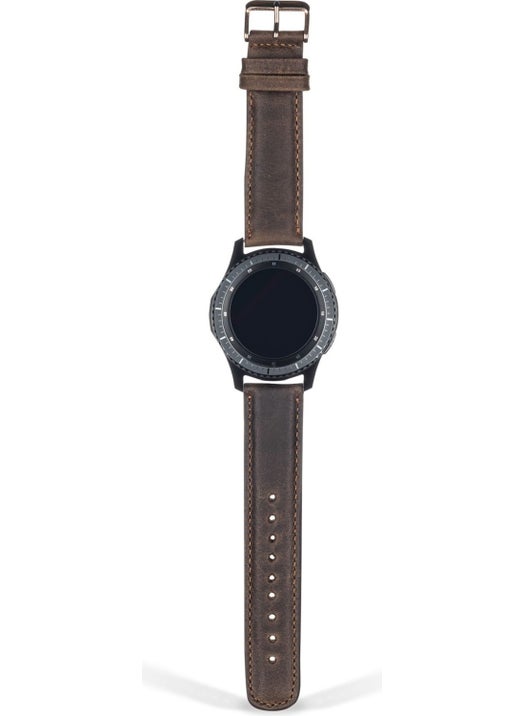 Vagave Samsung Active / Watch / Gear 20 mm Leather Strap Brown  - Image 1