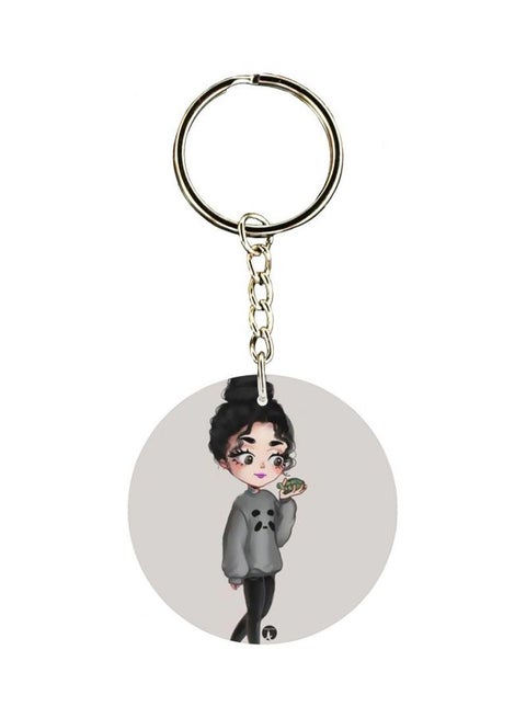 Single Sided Printed Keychain