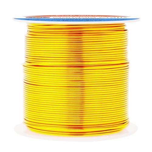 Mandala Crafts 20 Gauge Anodized Aluminum Craft Wire for Jewelry Making - 100 FT Colored Flexible Light Gold Tone Wire - Bendable for Bonsai Armature Crafting Sculpting - Image 1