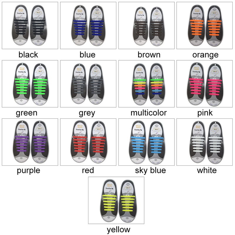 Waterproof Elastic Silicone Tieless Shoestring for Athletic Running Multicolor for Sneaker Boots Board Casual Shoes - Image 5