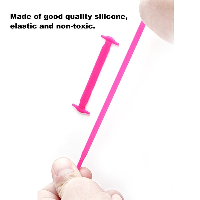 Waterproof Elastic Silicone Tieless Shoestring for Athletic Running Multicolor for Sneaker Boots Board Casual Shoes - Image 3
