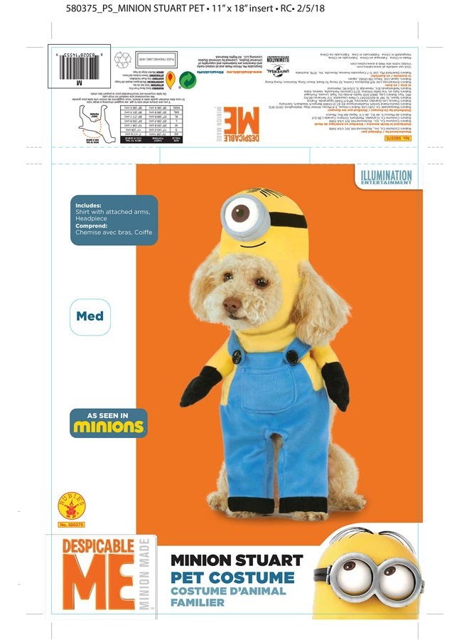 RUBIE'S Minion Stuart Arms Pet Suit, X-Large - Image 2