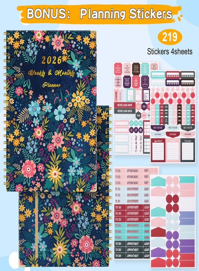 VinTS 26 Planner Agenda 2026 Hardcover,8.5x11 Large Weekly Monthly Planner with stickers, bookmarks, pocket for Women Office Home - Image 2