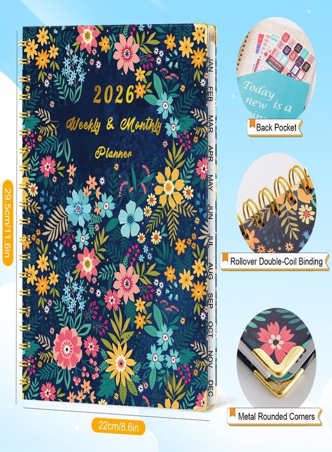 VinTS 26 Planner Agenda 2026 Hardcover,8.5x11 Large Weekly Monthly Planner with stickers, bookmarks, pocket for Women Office Home - Image 3