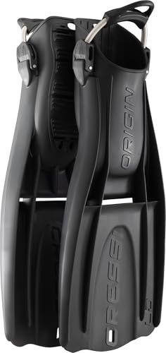 Cressi Origin LD Adjustable Open Heel Fins Black ML - Image 1