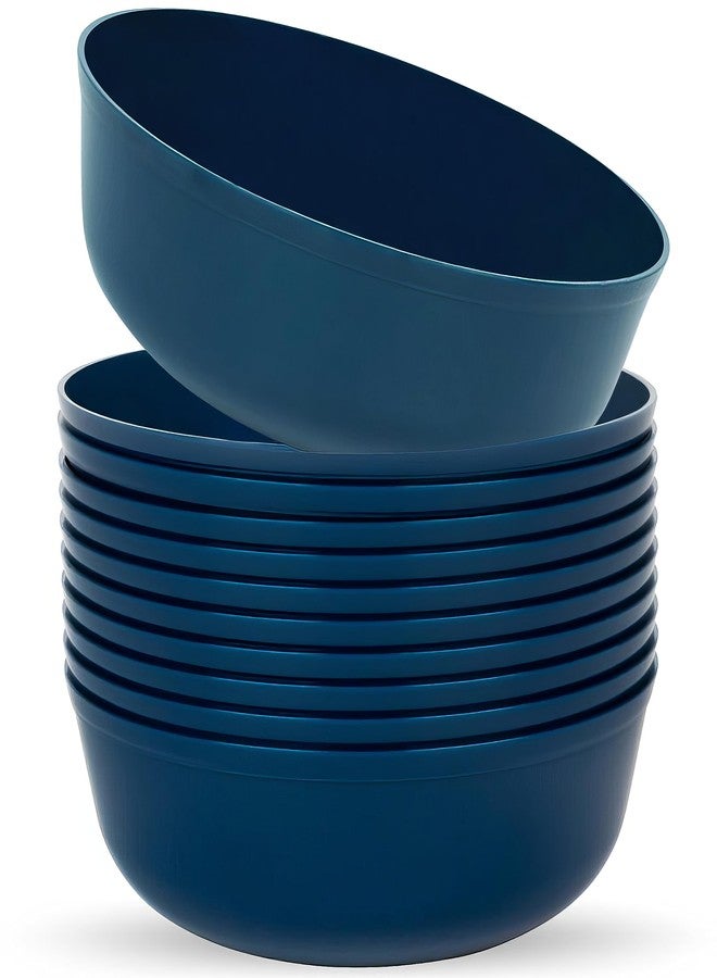 Blue Sky Edge Navy Blue Bowls - 16 oz (10 Count) Disposable Round Plastic Bowls for Parties, Events & Special Occasions - Image 1
