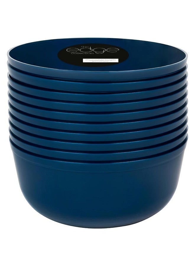 Blue Sky Edge Navy Blue Bowls - 16 oz (10 Count) Disposable Round Plastic Bowls for Parties, Events & Special Occasions - Image 3