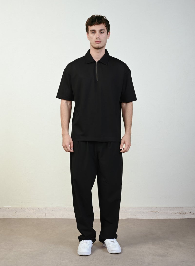 Marrakech Short Sleeves Polo Shirt for Men – Black - Image 3