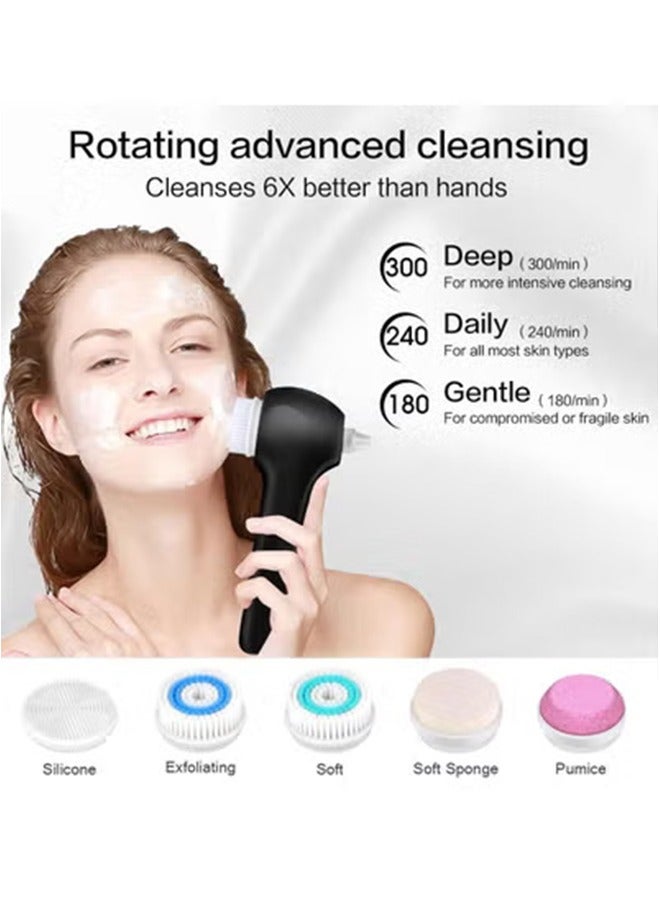 general Facial Cleansing Brush,Rechargeable Face Scrubber with LCD Screen,IPX7 Waterproof 3 in 1 Blackhead Remover Vacuum for Exfoliating,Massaging and Deep Pore Cleansing - Image 2