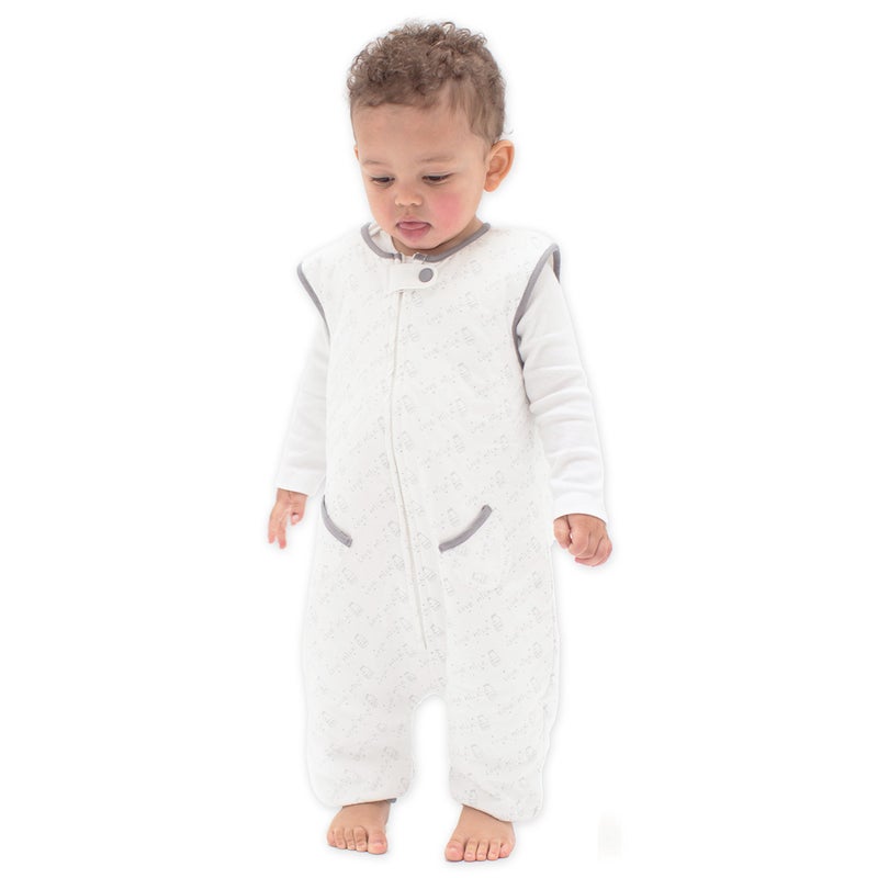 Tealbee Dreamsuit Toddler Sleep Sack with Feet 2T 3T 12 TOG All Season Baby Wearable Blanket for Walkers Rayon made from Bamboo Organic Cotton Sleeping Bag Love Milk